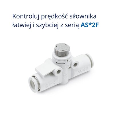 Zawory dławiąco-zwrotne wtykowe przewodowe serii AS*2F - SMC